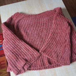 Southmoonunder chenille bell sleeve knit sweater